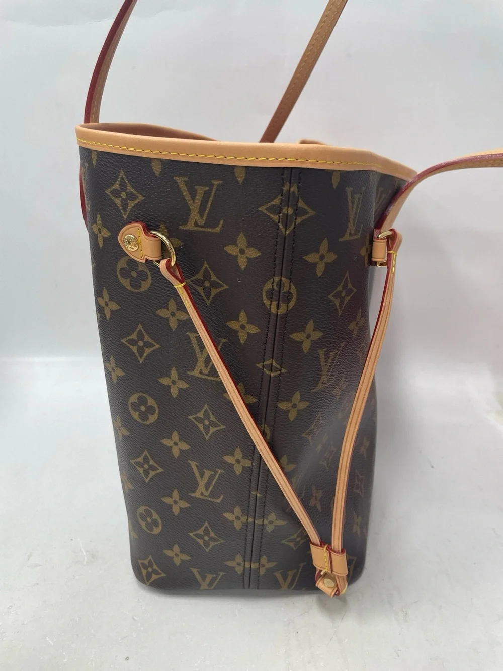 Louis Vuitton Monogram Canvas Brown & Tan Top-Handle Tote